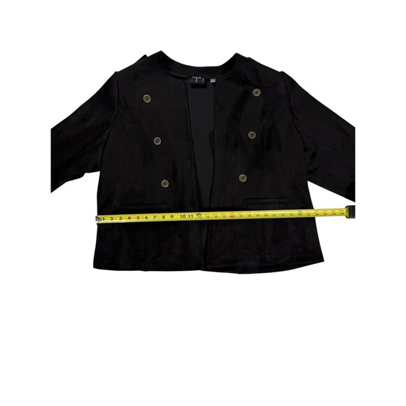 Tahari Women’s Double Breasted Black Jacket 3x Faux Leather - Picture 9 of 13